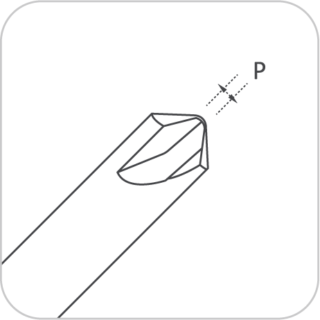 P-3408 Universal Grade Carbide 0.4mm (110°) Dimple Cutter